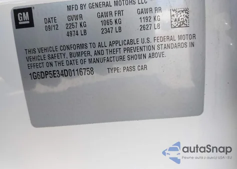 2013 Cadillac Cts Premium z USA, uszkodzony, nr VIN 1G6DP5E34D0116758